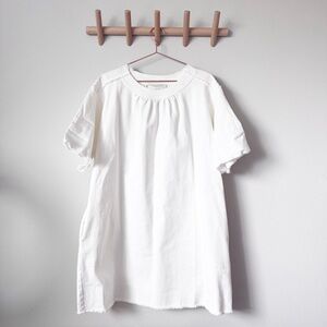 AVN White Short Sleeve Twill Dress